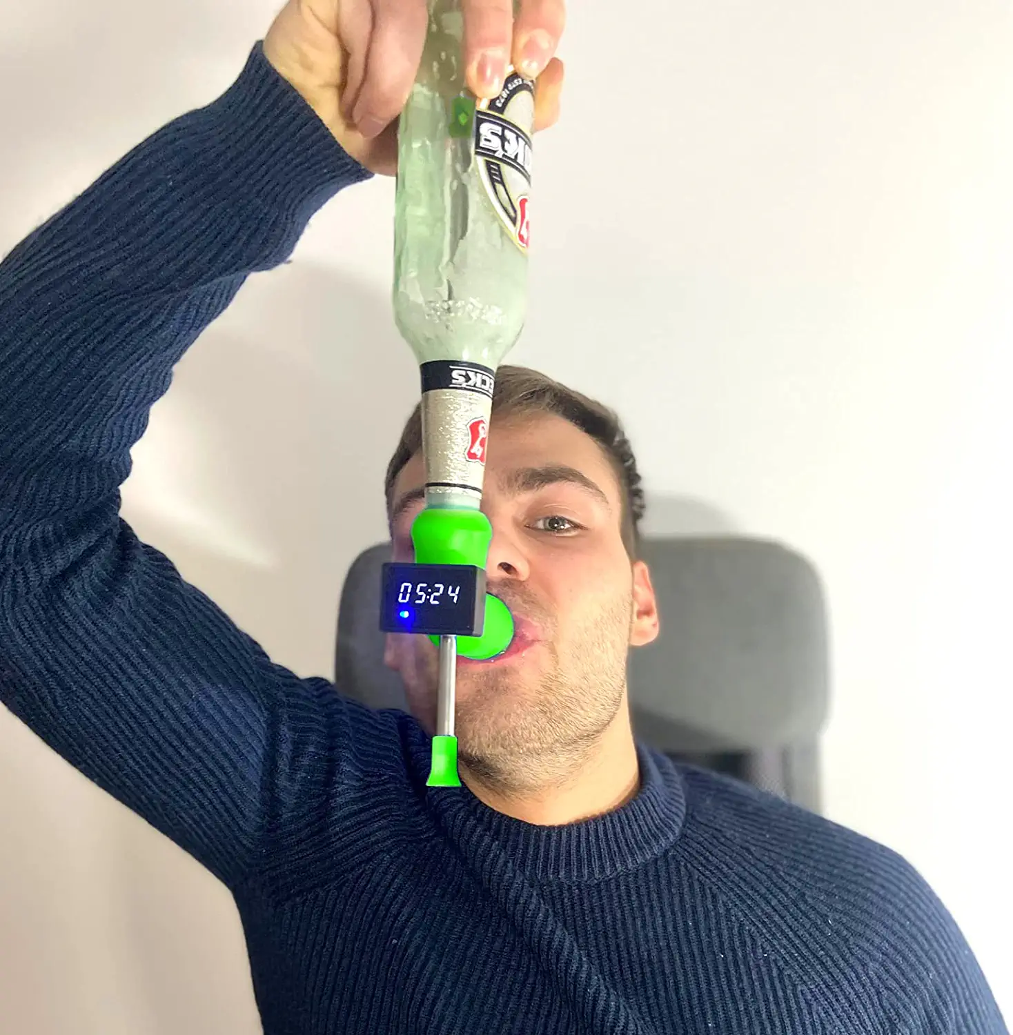 Digital Chug-It Snorkel Funnel with Timer – The Ultimate Party Drinking Accessory