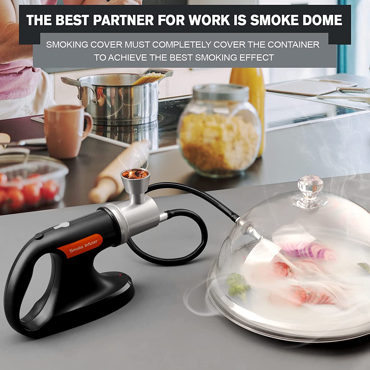 Molec-Chef Professional Smoke Infuser Gun – Portable Cold Smoker with Vacuum Function, Adjustable Smoke Levels & USB Rechargeable