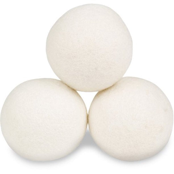Premium 100% New Zealand Wool Dryer Balls – Natural Fabric Softener, Reduces Drying Time & Static