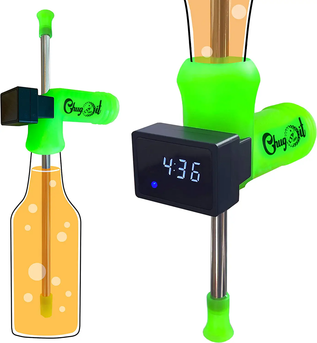 Digital Chug-It Snorkel Funnel with Timer – The Ultimate Party Drinking Accessory
